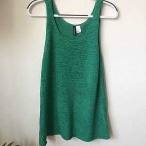 Oversized Green Sweater Tank